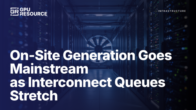 On-Site Generation Goes Mainstream as Interconnect Queues Stretch