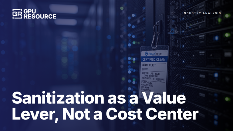 Sanitization as a Value Lever, Not a Cost Center