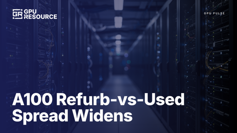 GPU Pulse: A100 Refurb-vs-Used Spread Widens